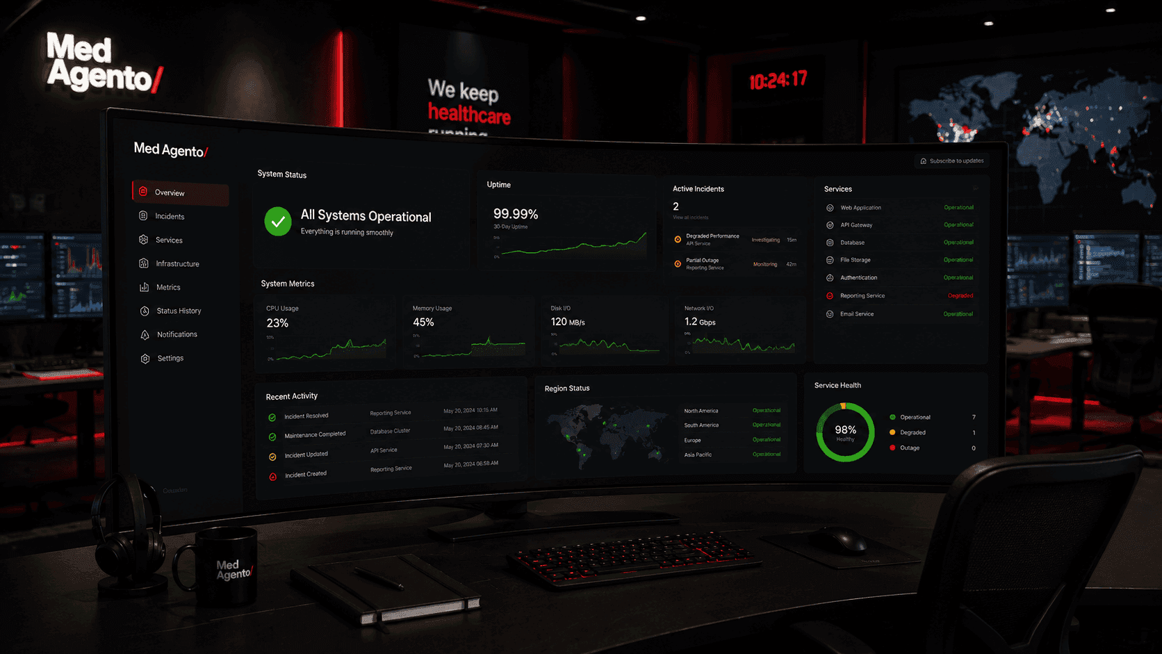 System monitoring dashboard